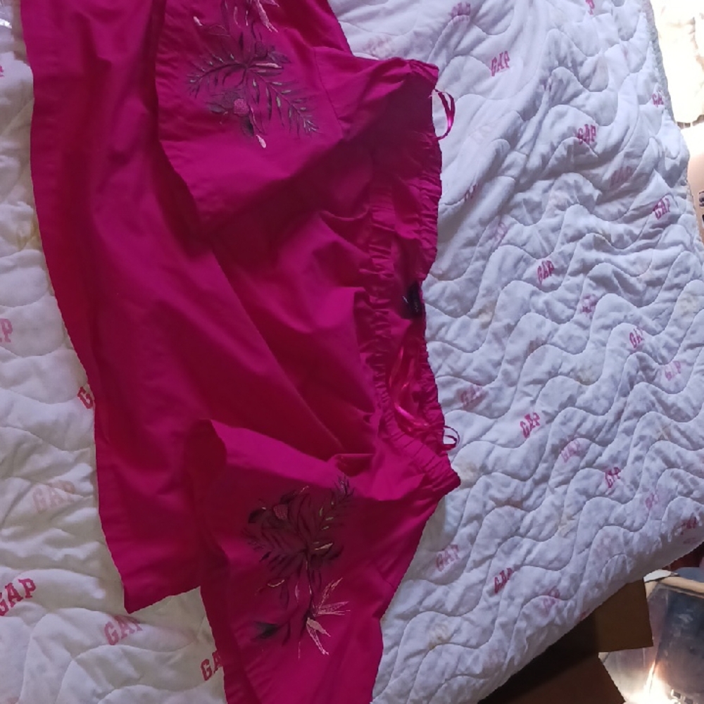 Pink Floral Embroidered Skirt Lane Bryant 18/20